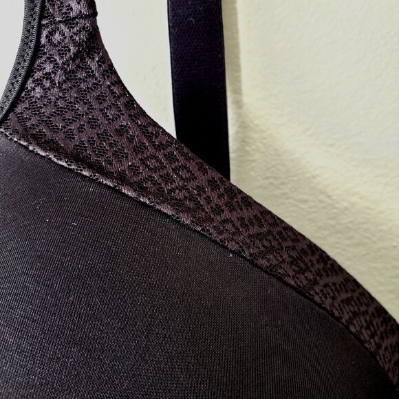 Playtex Love My Curves Bra 46DD Balconette 4823 Black Underwire Smoothing NEW - Picture 3 of 11